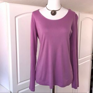 J Jill lavender 100% Pima cotton long sleeve top